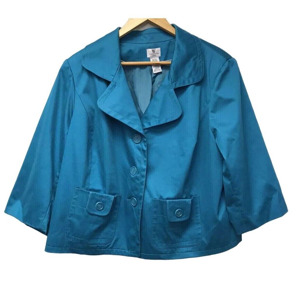 Worthington Jacket Womens 1X Blue